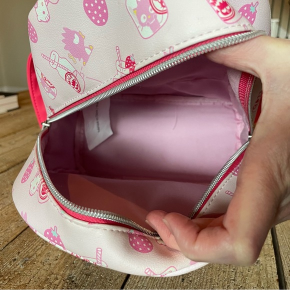 Loungefly Hello Kitty Sanrio Strawberry Milk Mini Backpack Pink - Picture 8 of 13
